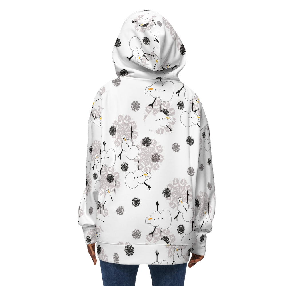 Snowman Pattern Women’s Relaxed Fit Hoodie