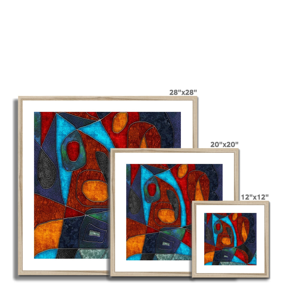 Abstract With Heart Framed & Mounted Print