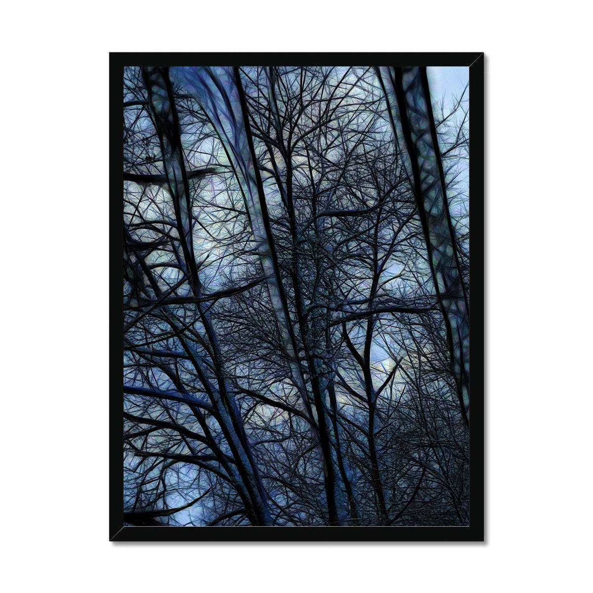 Twilight Icicles Framed Print