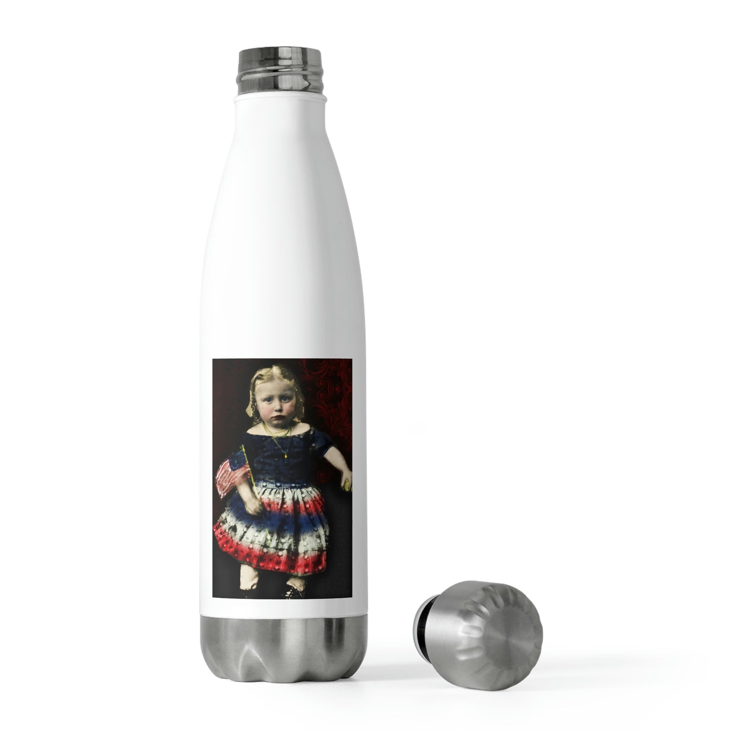 Civil War Girl with Flag 20oz Insulated Bottle