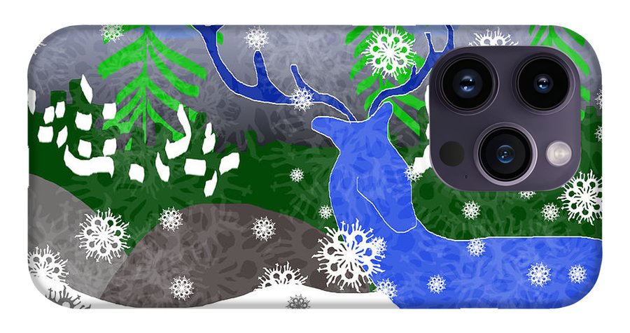 Deer In The Snow - Phone Case