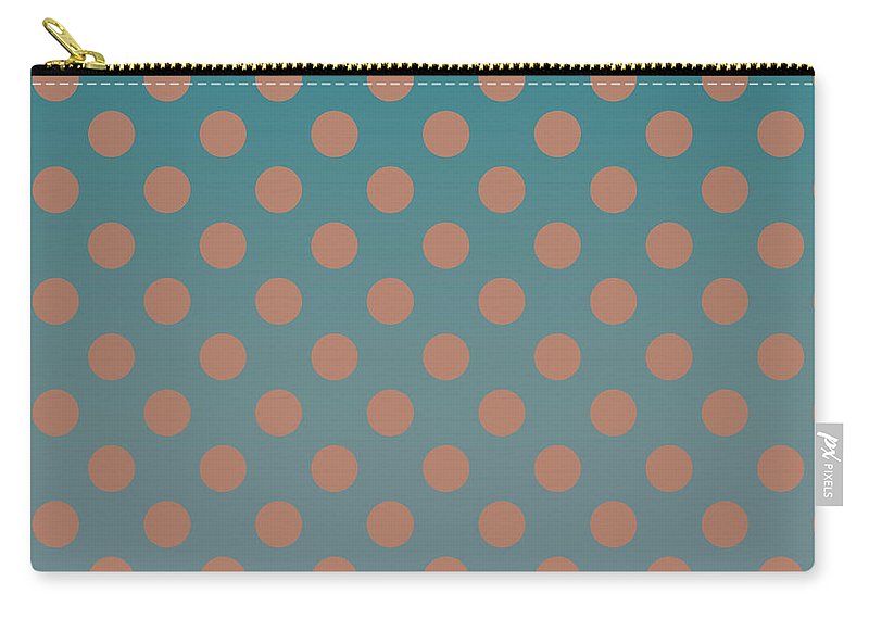 Denim and Brown Polkadots - Carry-All Pouch