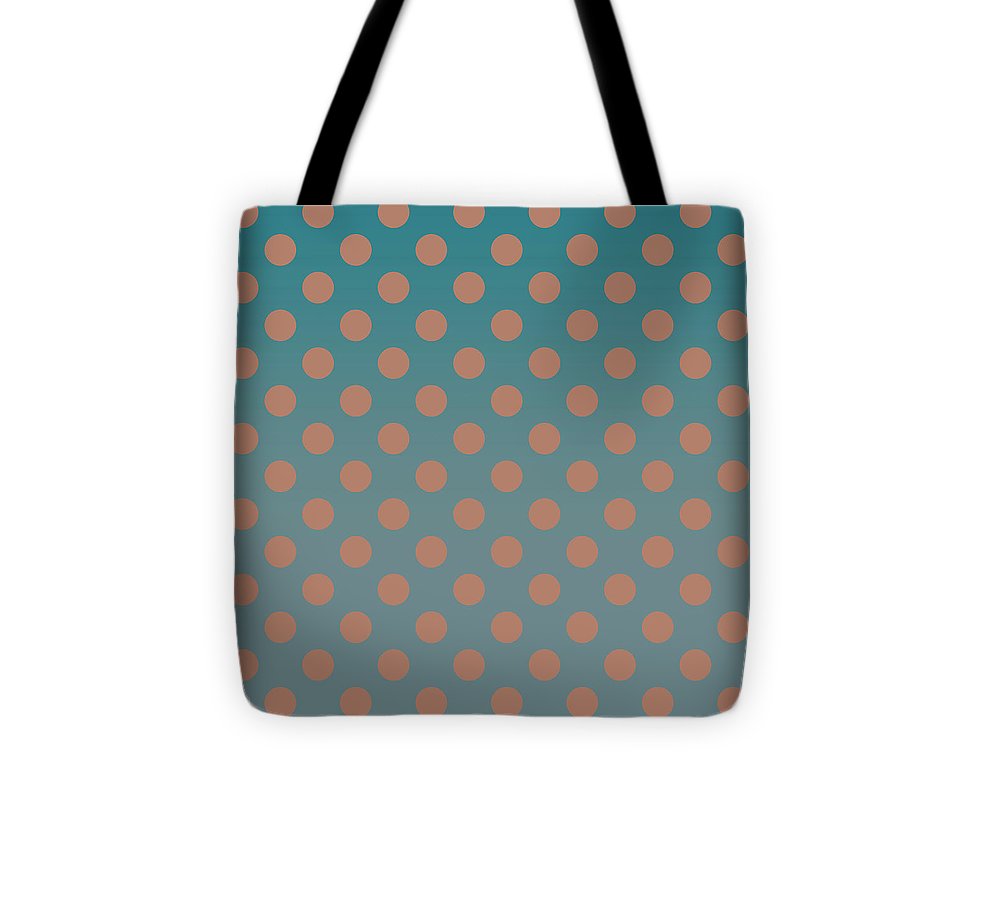 Denim and Brown Polkadots - Tote Bag