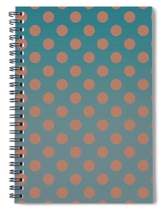 Denim and Brown Polkadots - Spiral Notebook