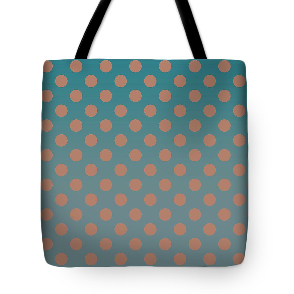 Denim and Brown Polkadots - Tote Bag