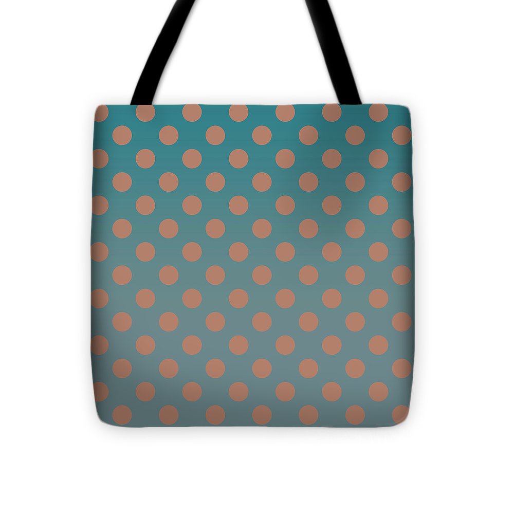 Denim and Brown Polkadots - Tote Bag