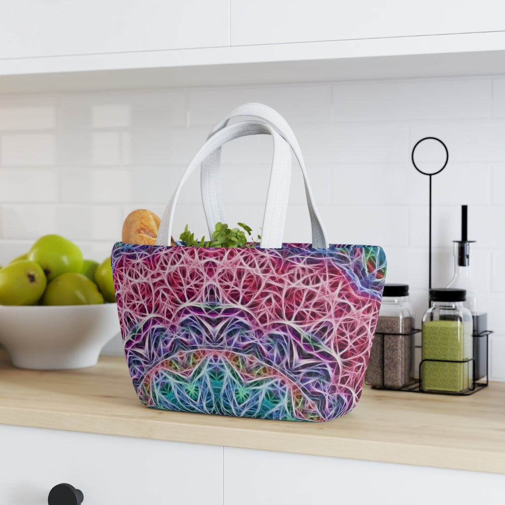 Blue Pink Kaleidoscope Lunch Bag