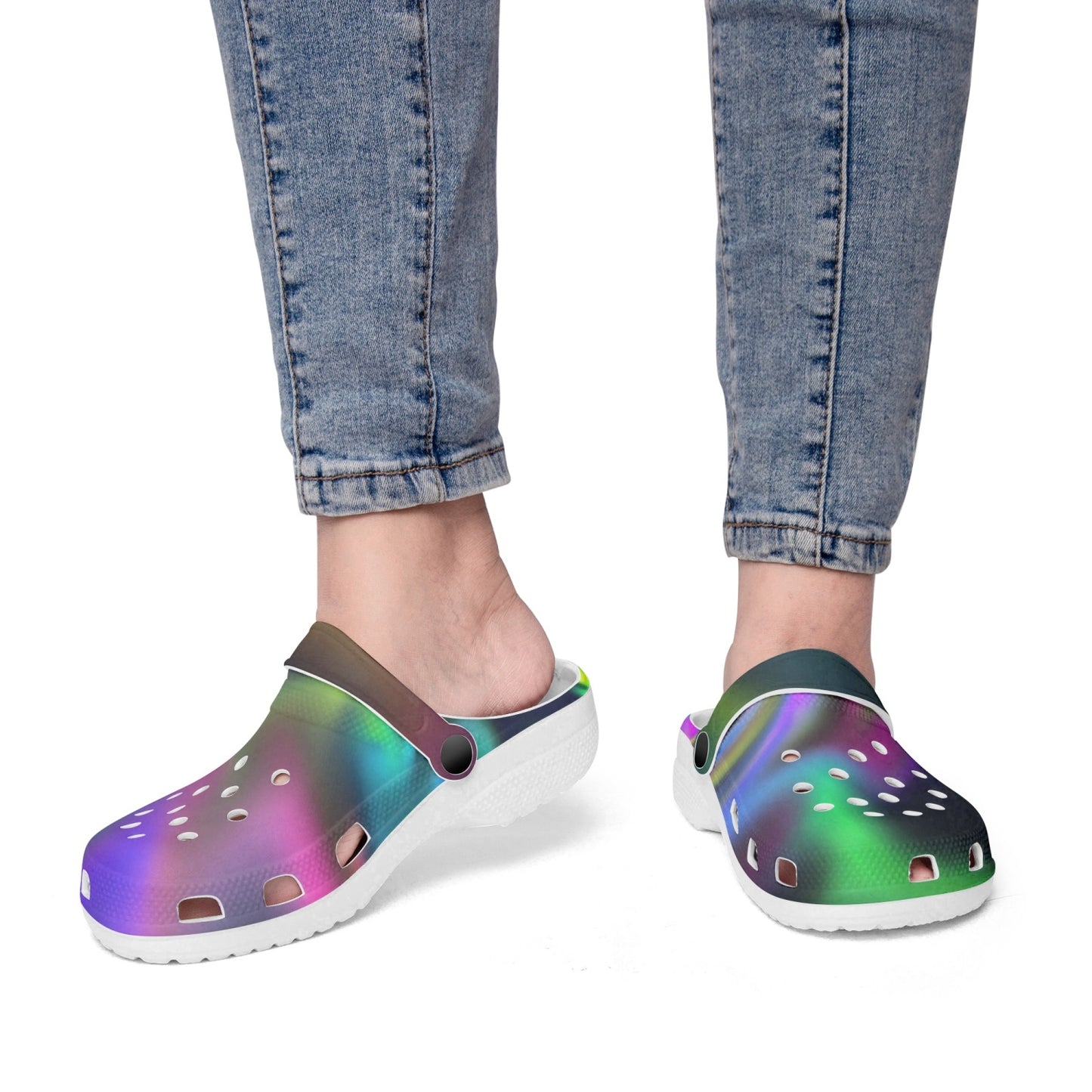 Soft Blend Color Wheel 413. All Over Printed Clogs