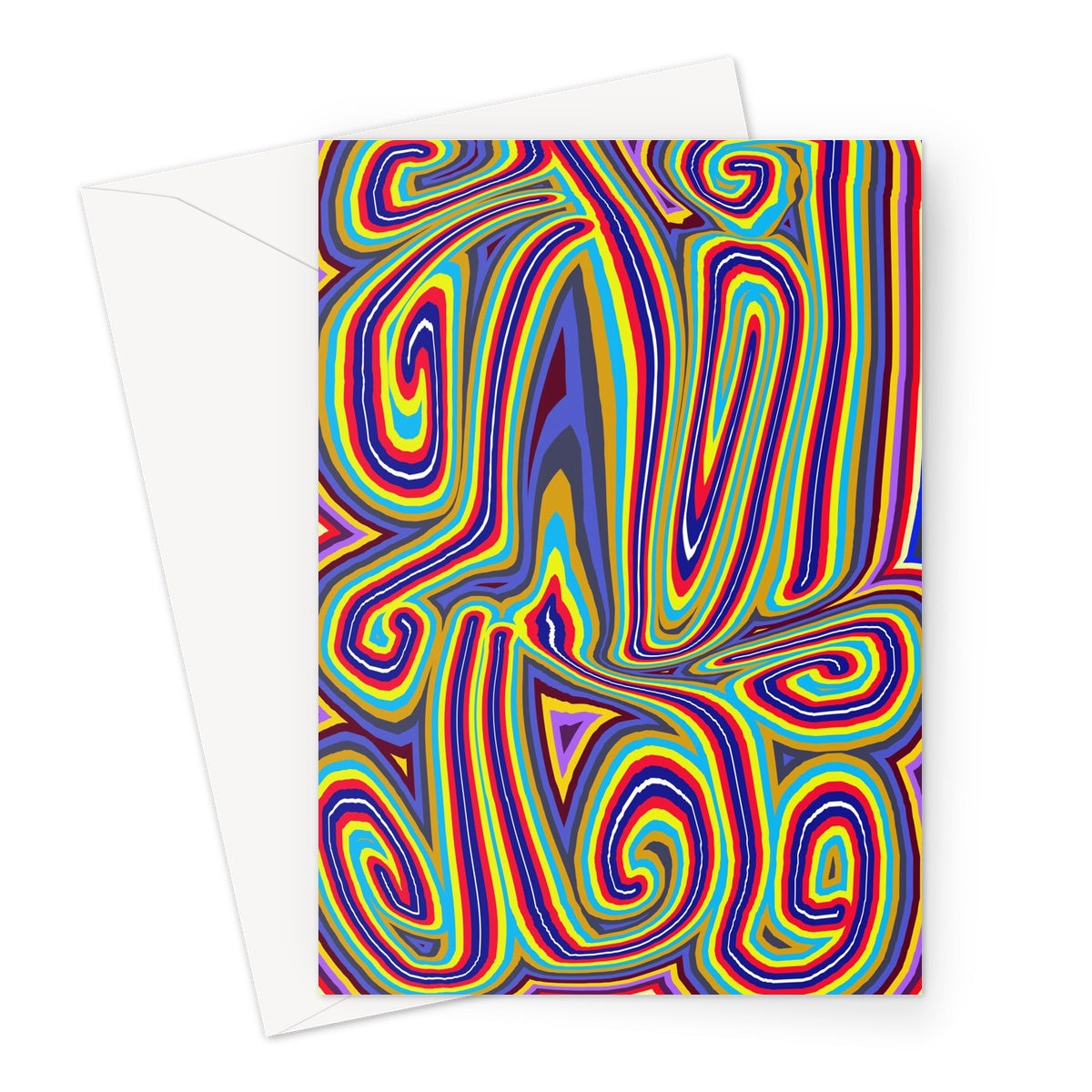 Curly Swirls Greeting Card