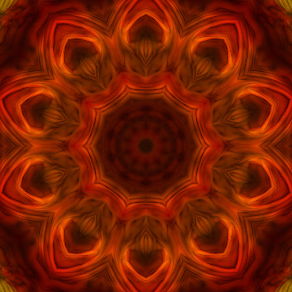 Dark Orange Kaleidoscope Digital Image Download