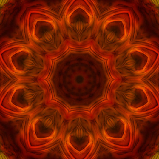 Dark Orange Kaleidoscope Digital Image Download