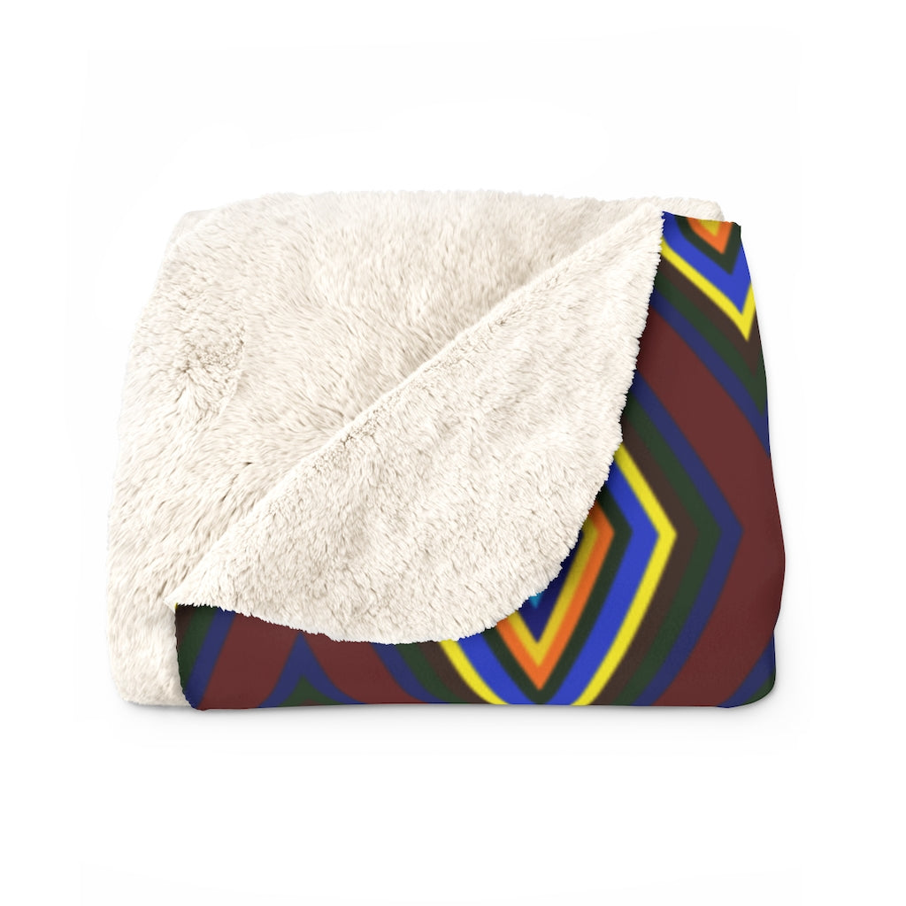 Colorful Diamonds Sherpa Fleece Blanket