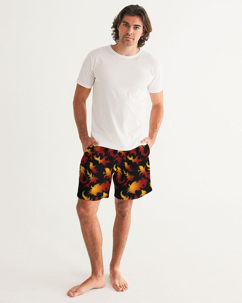 Abstract Flames Pattern  Men's Swim Trunk