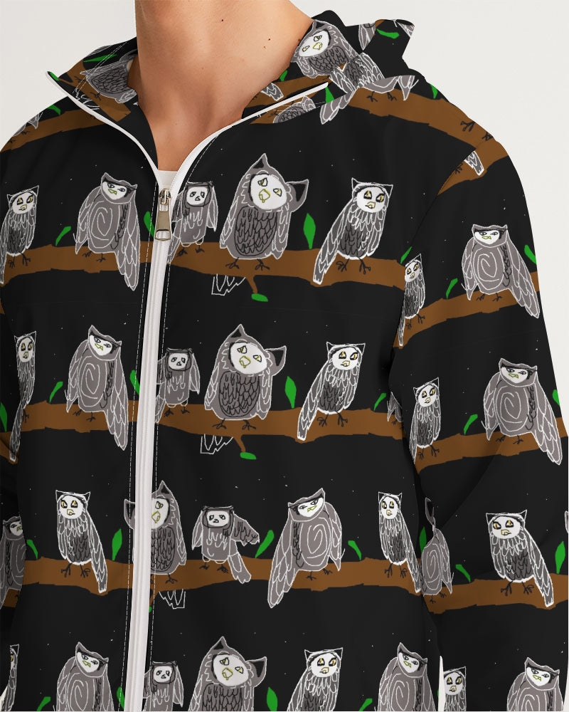 Owls Pattern Men's Windbreaker