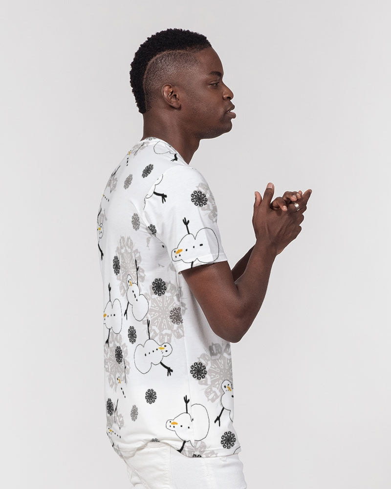 Snowman Pattern Men's Everyday Pocket Tee