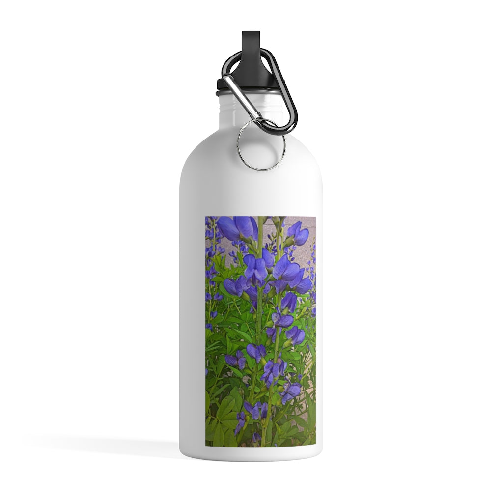 Purple Flowers Stainless Steel Water Bottle