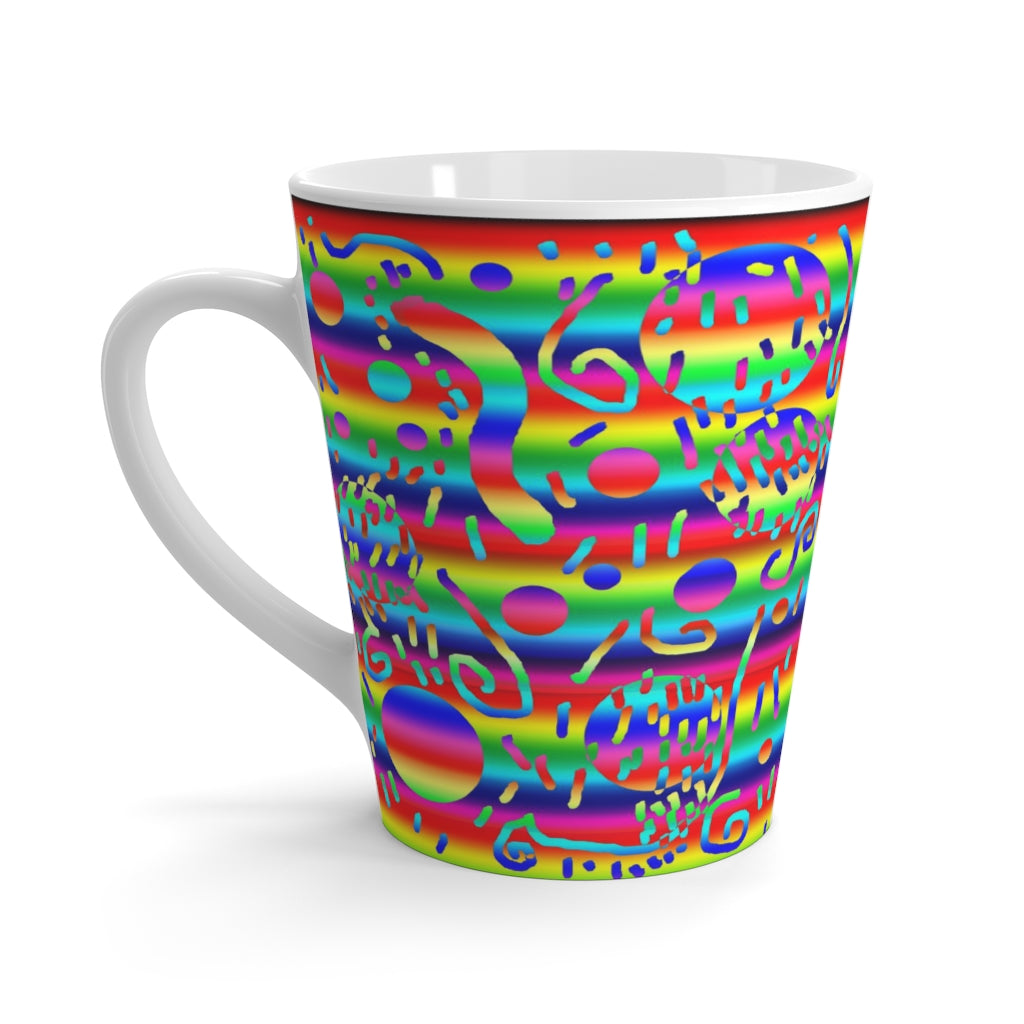 Rainbow Confetti Latte mug