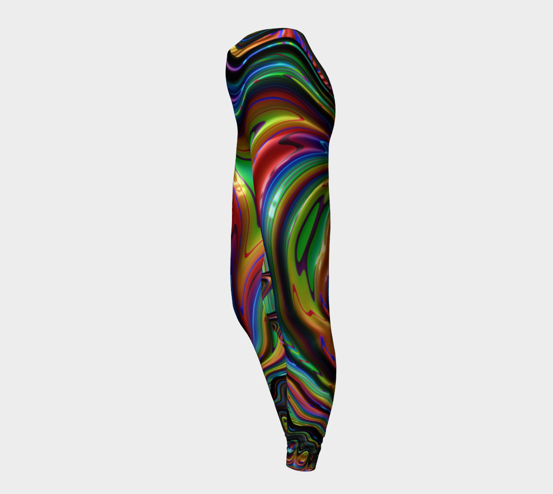 Rainbow Liquid Fractal Leggings