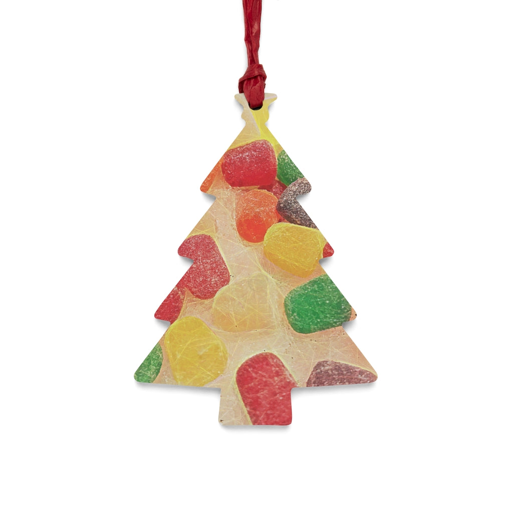 Gumdrops in The Snow Wooden Christmas Ornaments