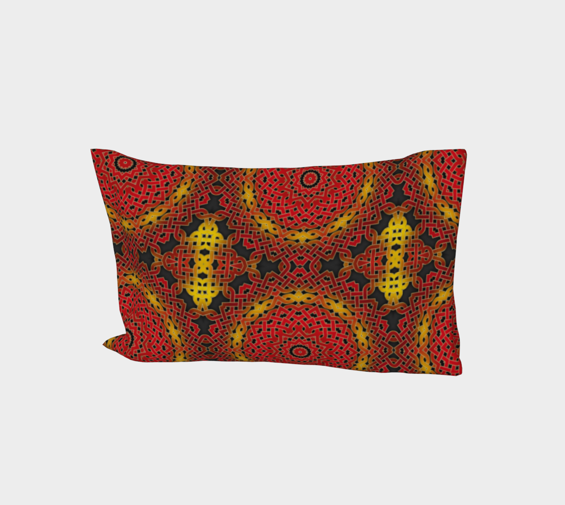 Celtic Orange Spirals Bed Pillow Sleeve