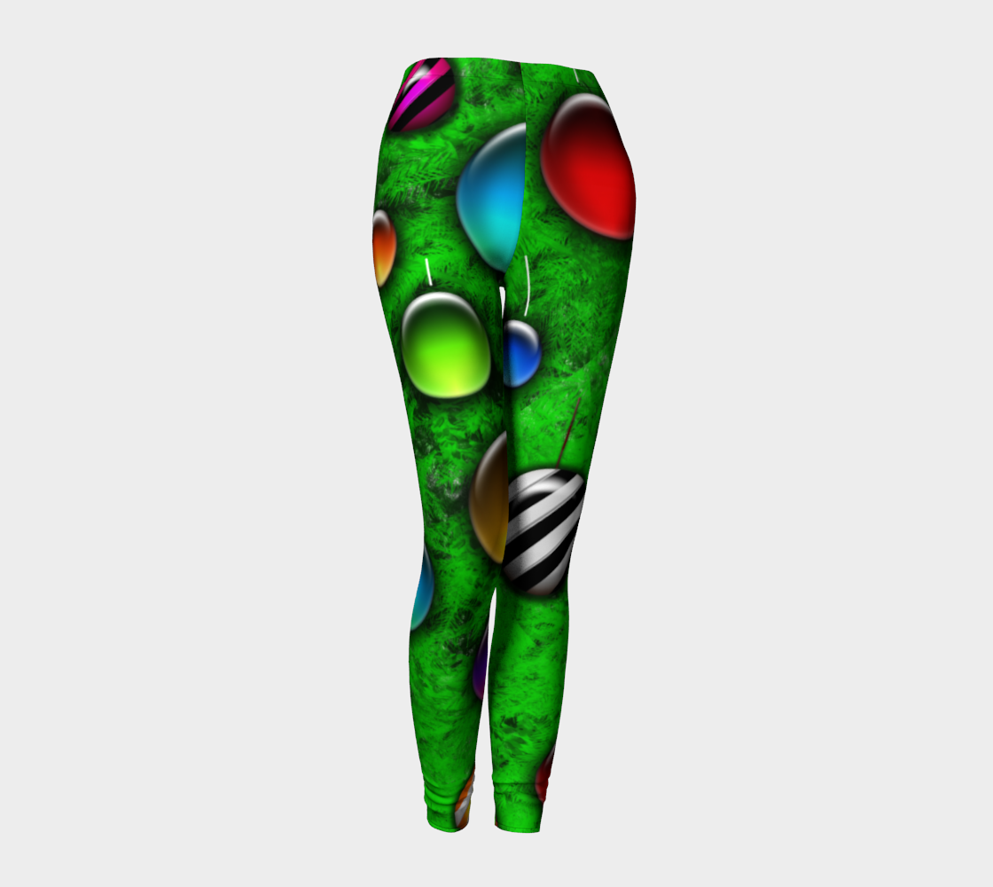 Vivid Glass Ornaments Christmas Leggings