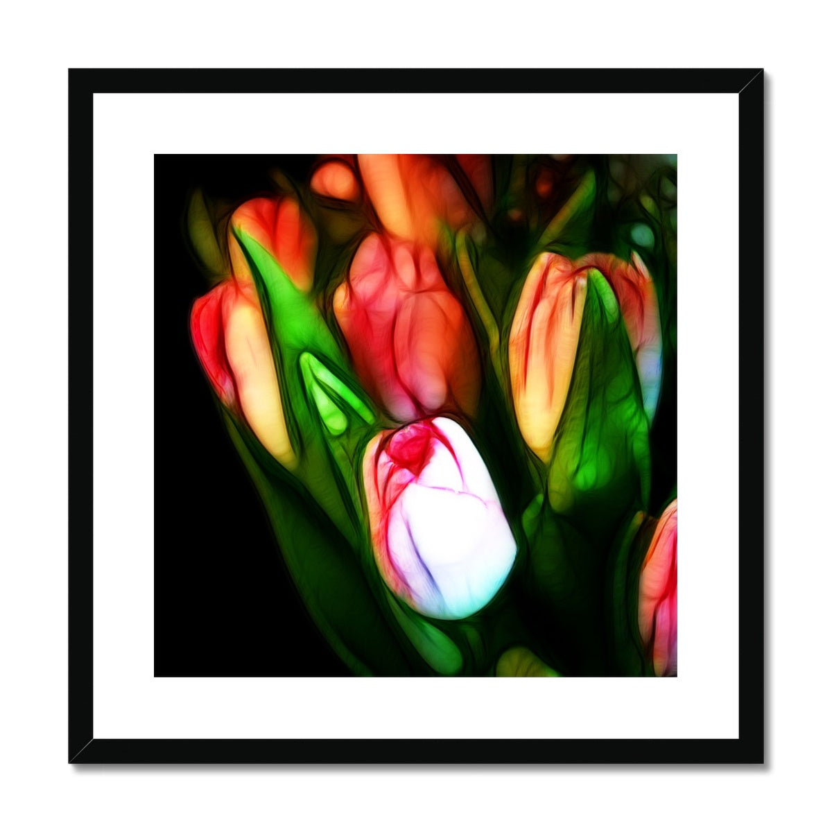Pink Tulips Framed & Mounted Print