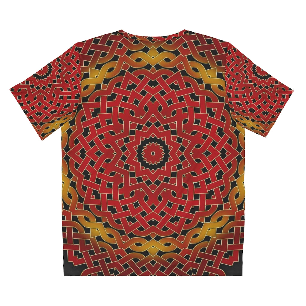 Orange Celtic Spiral Unisex AOP Cut & Sew T-Shirt