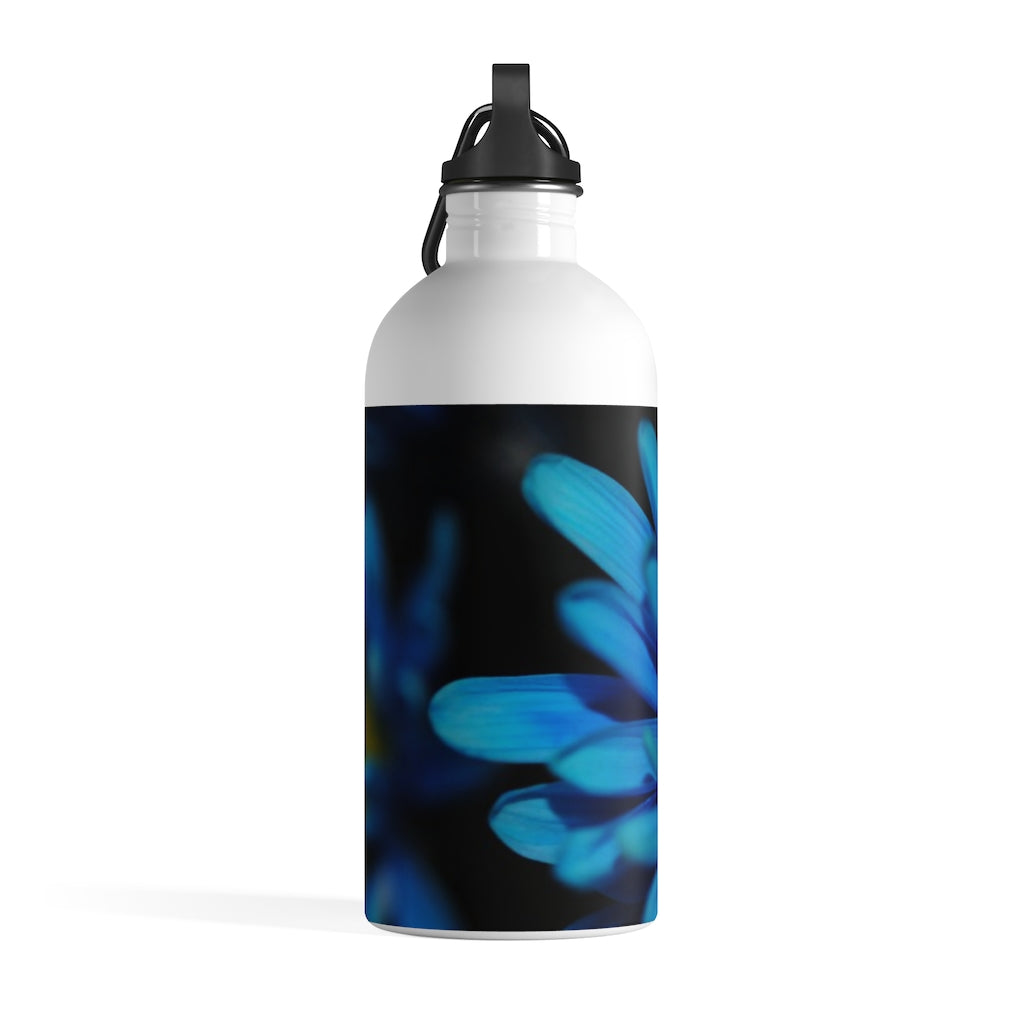 Blue Daisy Stainless Steel Water Bottle