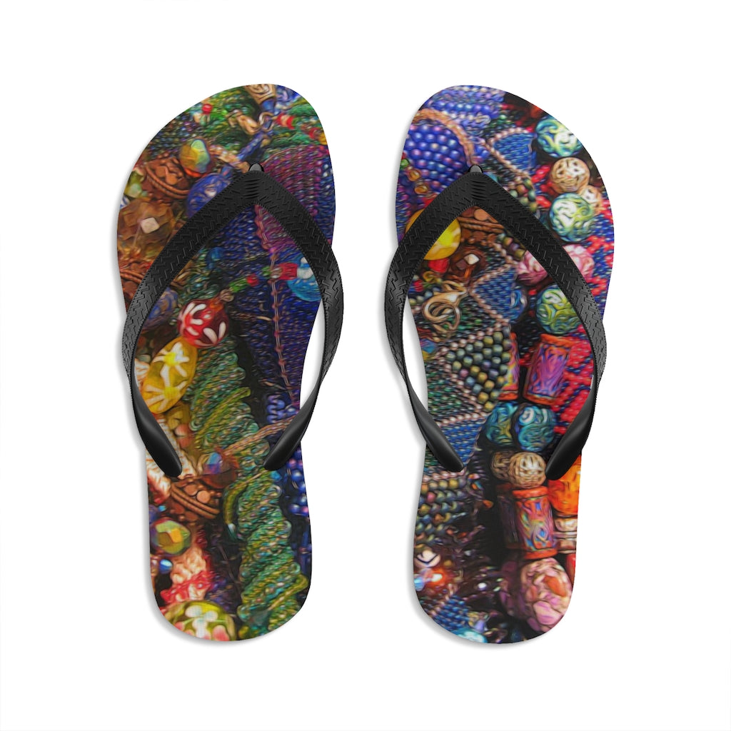 Beaded Jewelry Unisex Flip-Flops