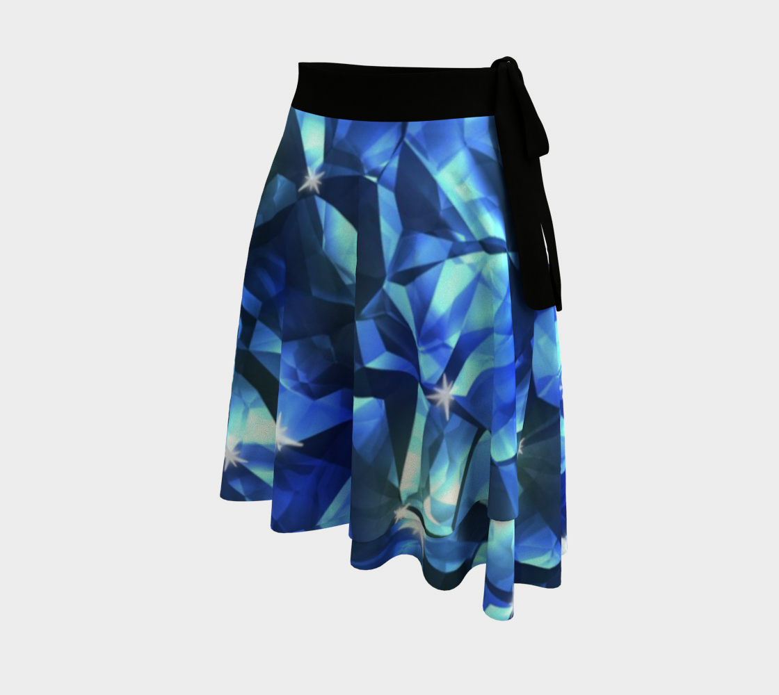 Blue Crystal Wrap Skirt