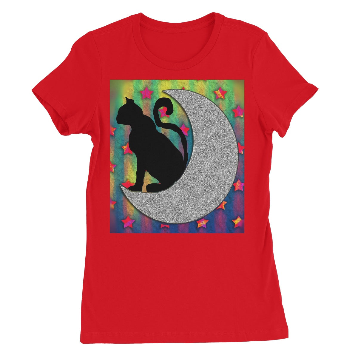 Cat On A Moon Women's Favourite T-Shirt