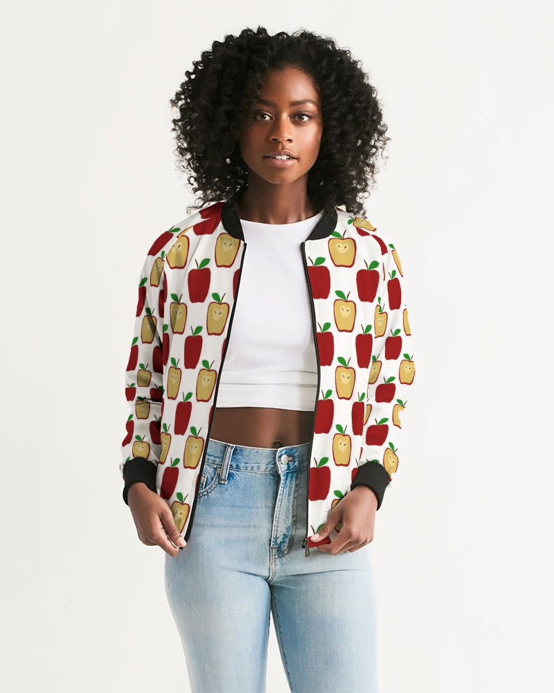 Apple Polkadots Women's Bomber Jacket