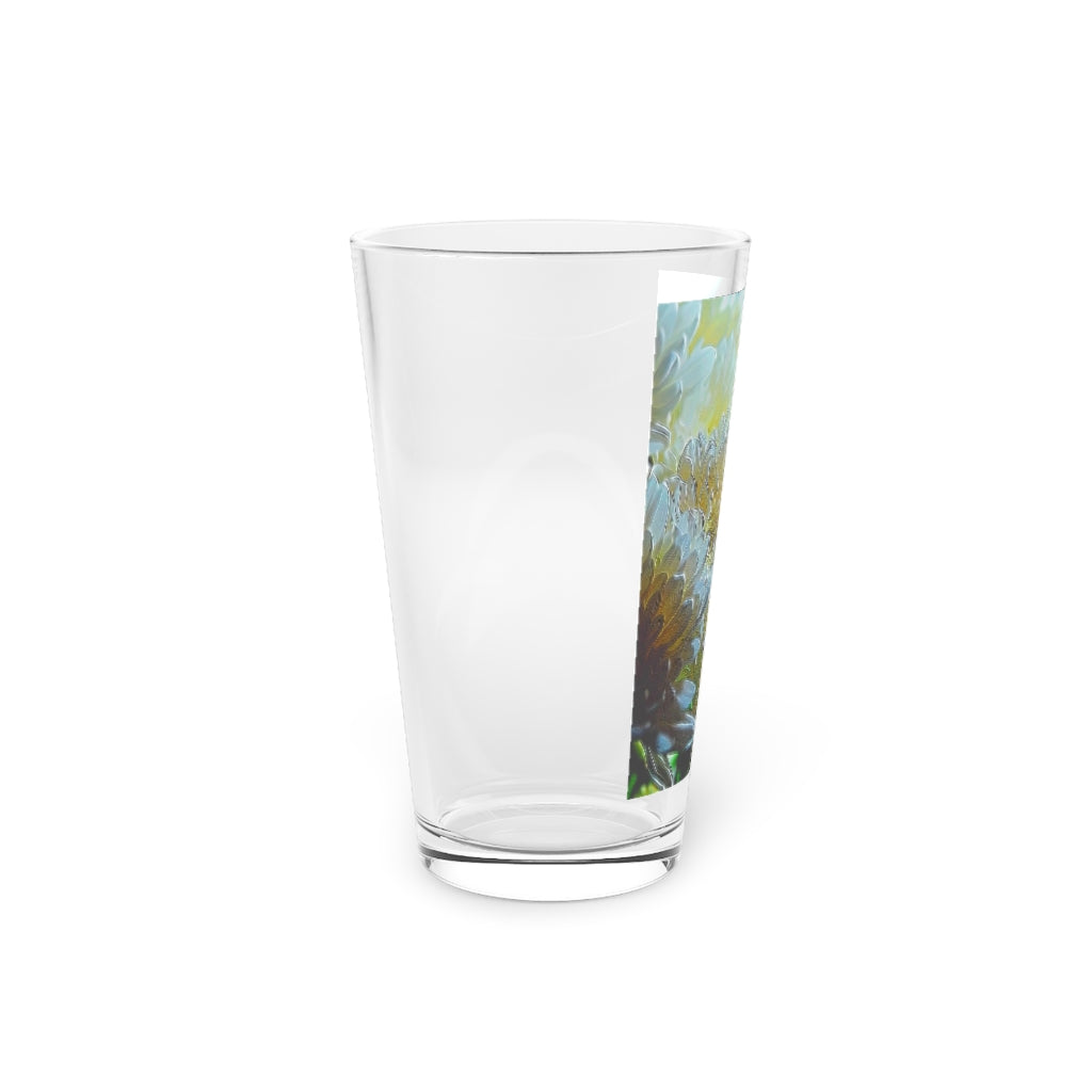 Chrysanthemums In The Light Pint Glass, 16oz