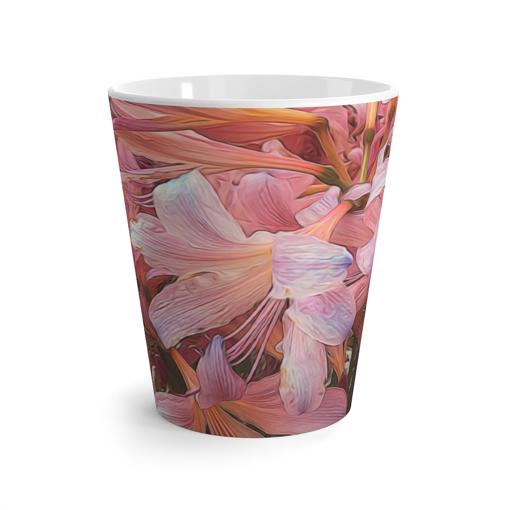 Pink Amaryllis Latte Mug