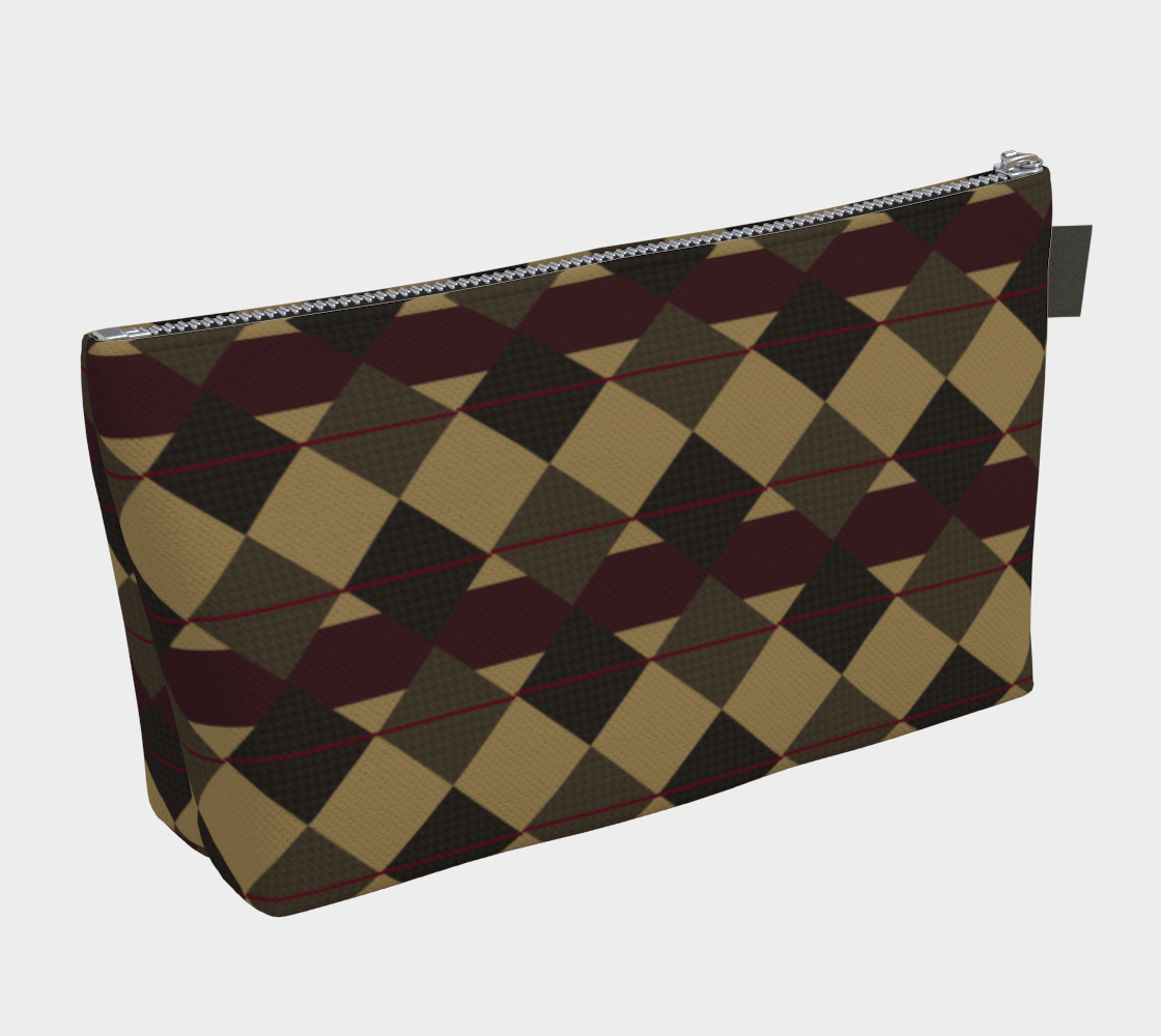 Checkered Plaid Makeup Bag