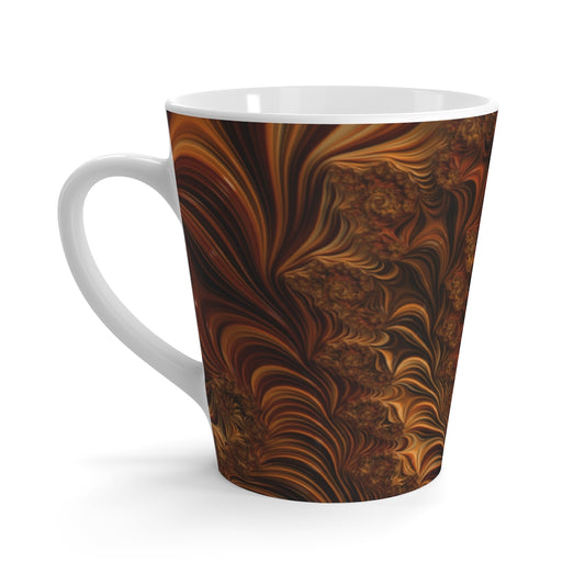 Coffee Fractal Swirl Latte mug