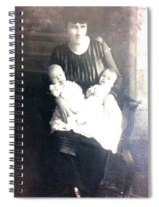 Early 1900s Mother and Twins - Spiral Notebook