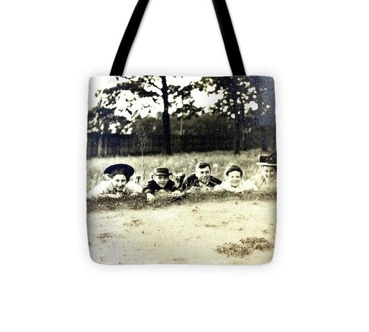 Early 1900s Women In Hats Lay On The Grass - Tote Bag