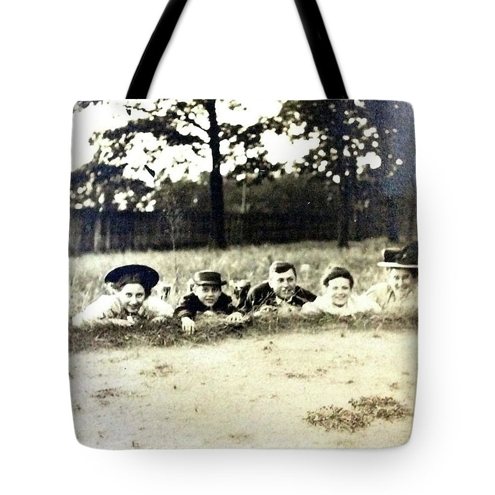 Early 1900s Women In Hats Lay On The Grass - Tote Bag