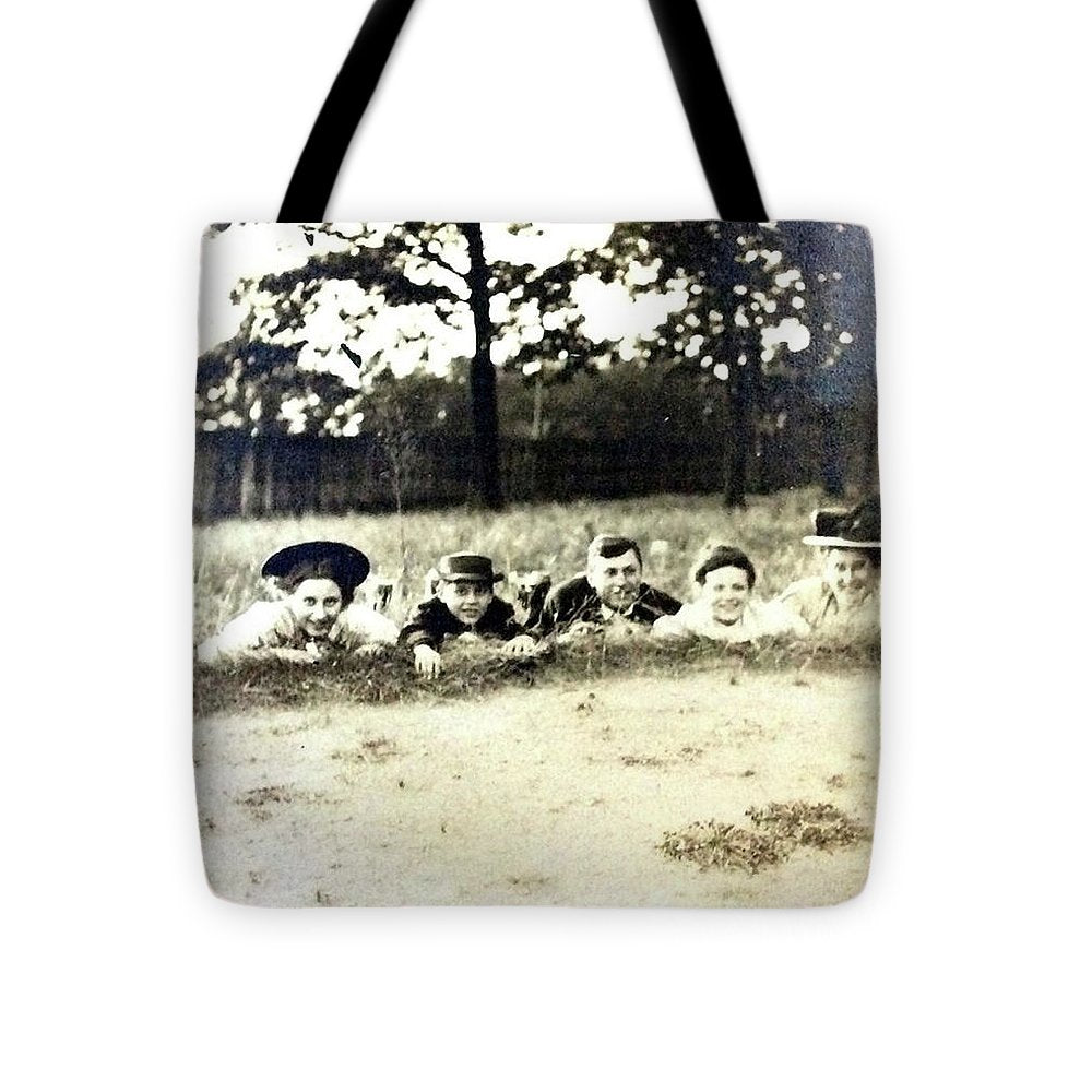 Early 1900s Women In Hats Lay On The Grass - Tote Bag