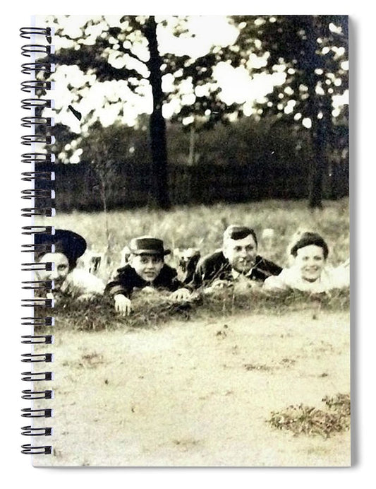 Early 1900s Women In Hats Lay On The Grass - Spiral Notebook