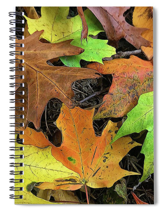 Early October Leaves 1 - Spiral Notebook