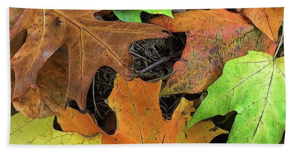 Early October Leaves 1 - Beach Towel