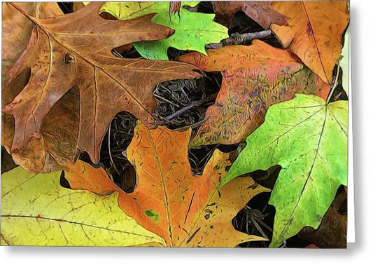 Early October Leaves 1 - Greeting Card