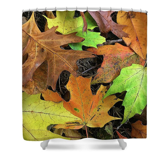 Early October Leaves 1 - Shower Curtain
