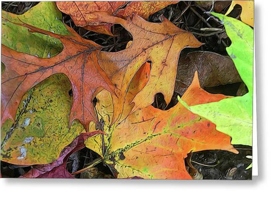 Early October Leaves 2 - Greeting Card