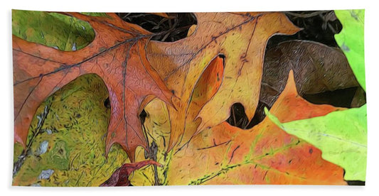 Early October Leaves 2 - Beach Towel