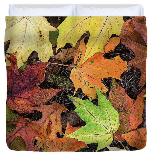 Early October Leaves 3 - Duvet Cover