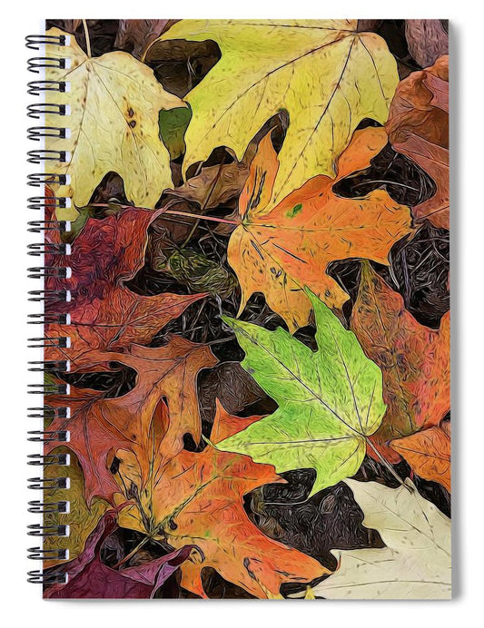 Early October Leaves 3 - Spiral Notebook