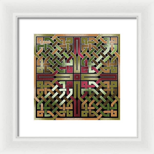 Earthtone Celtic Knot Square - Framed Print